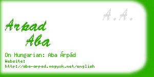 arpad aba business card